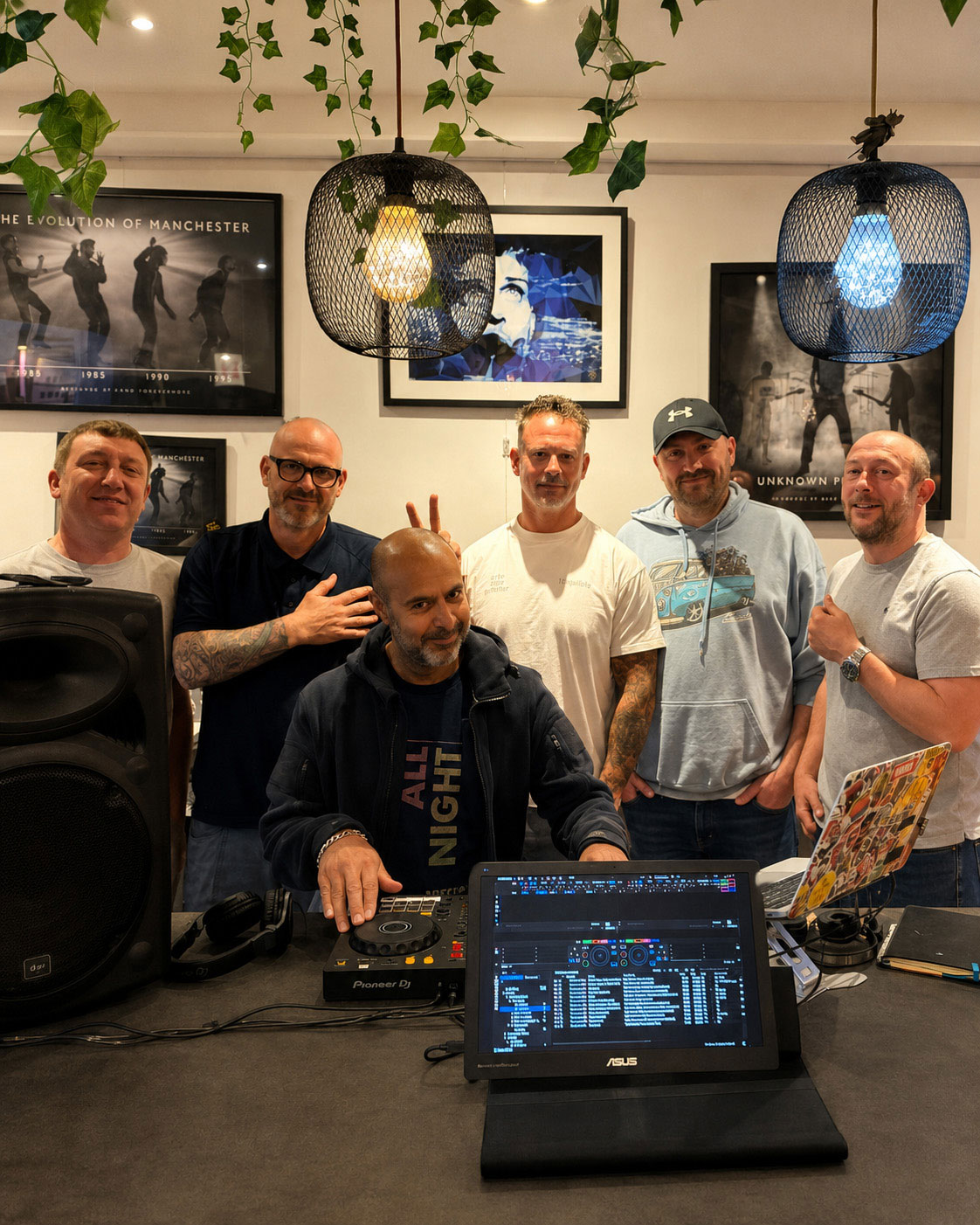 Unknown Macc DJ course participants learning together in Macclesfield