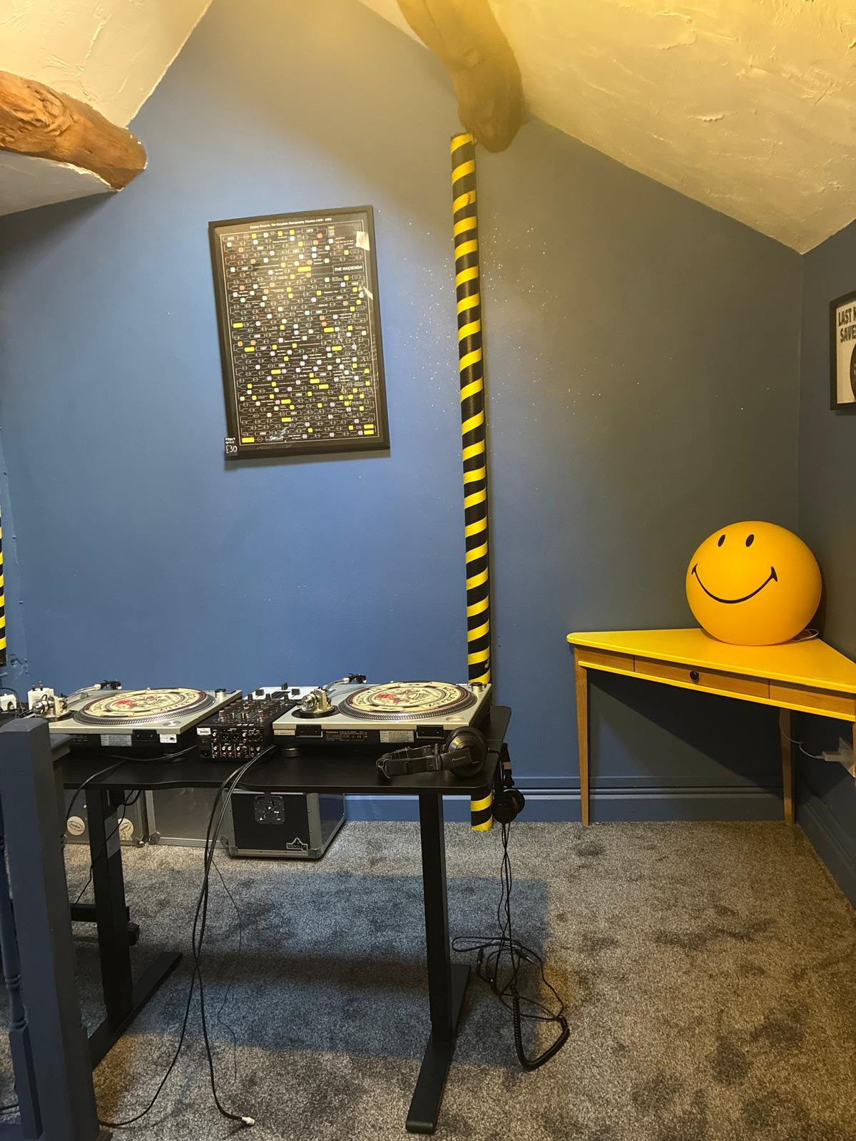 Unknown Macc DJ practice room with decks, mixer and music equipment